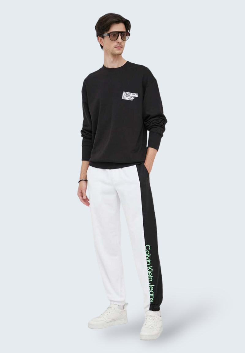 Calvin Klein Jeans Pantaloni J30j324052 Bright White/ck Black